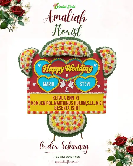 Papan Bunga Pernikahan Kladi